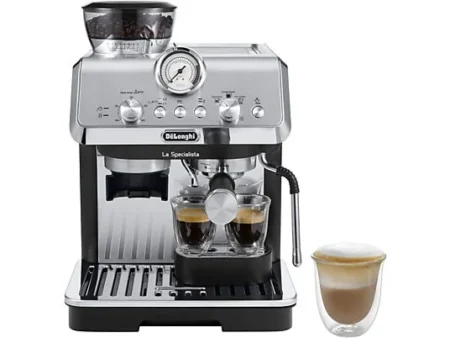 Cafetera express - De'Longhi La Specialista mini Arte EC9155.MB, 1400 W, 15 bar, 1.7 l, Thermoblock, Espresso con molinillo, Metalizado/Negro