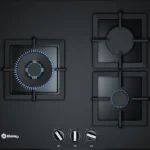 Placa de gas - Balay 3ETG663HN NAT, 3 zonas, Gas natural, Vidrio templado, Negro