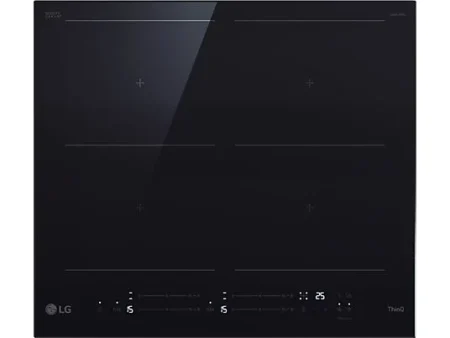 Placa inducción - LG CBIZ2437B, 4 Zonas, 2 Zonas Flex, 59 cm, Cristal Negro