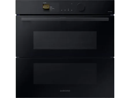 Horno a vapor - Samsung NV7B6795JAK/U1 Dual Cook Steam™, Multifunción, Pirolítico, 76 l, 59.5 cm, WiFi, Puerta Fléxible, Negro