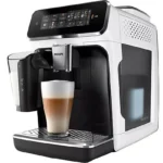Cafetera superautomática - Philips EP3343/50, 19 bar, 230 W, 0.26 l, SilentBrew, Blanco y negro brillante
