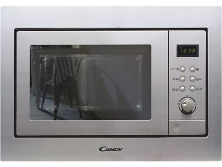Microondas con grill integrable - Candy CMGI201EX, 800 W, 8 Niveles, Plato giratorio 24.5 cm, 20 l, Inox