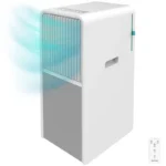 Aire acondicionado portátil - Cecotec ForceClima 9150 Style, 2250 fg/h, 2 velocidades, 25 m², 4 modos, Deshumidificador, Mando a distancia, White