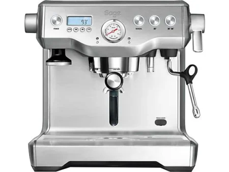 Cafetera express - Sage Dual Boiler SES920BSS4EEU1, 15 bar, 2200 W, 2 Tazas, Pantalla LCD y botones, Acero Inoxidable