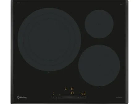 Placa inducción - Balay 3EB967LH, 3 zonas , Zona Extra Grande 32 cm, Función Sprint, 60 cm, Negro
