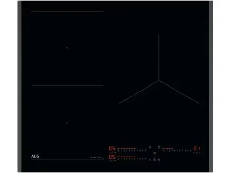 Placa inducción - AEG TI63IQ1BFB, 3 zonas, Zona grande 28 cm, Sensor de ebullición, 59 cm, Negro