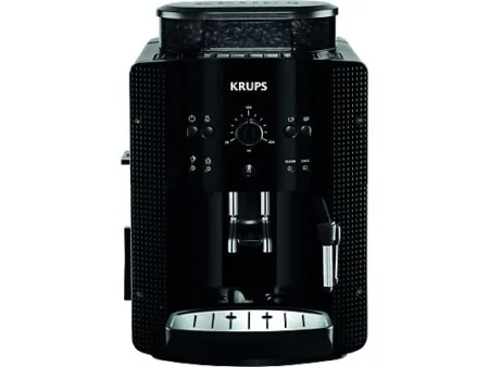 Cafetera superautomática - Krups Roma EA81K870, 1450 W, 15 bar, 1.7 L, 3 temperaturas, 2 tazas, Sistema Thermoblock, Kit de limpieza incluido, Negro