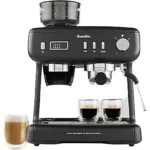 Cafetera express - Breville Barista Max+ VCF152X, 1600 W, 15 bar, Hasta 3 tazas, Molinillo Tap&Go, Negro