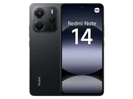 Móvil - Xiaomi Redmi Note 14, Negro medianoche, 128 GB, 6 GB RAM, 6.67" AMOLED FHD+, MediaTek Helio g99-Ultra, 5500 mAh