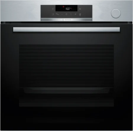 Horno a vapor - Bosch HRG572ES3,Serie 4, Multifunción, Pirolítico y por agua, Función Vapor añadido, Función AirFry, Inox