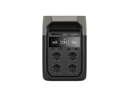 Estación de energía - EcoFlow Delta 3, 1800 W, 1024 Wh, IP65, 2x USB-C, 2x USB-A, 4x CA, 1x CC, Wi-Fi, Bluetooth, Negro