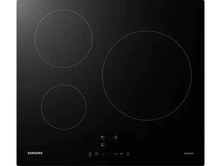 Placa inducción - Samsung NZ63M3NM1BB/UR, 3 zonas, 28cm, Power Boost, 59cm, Negro