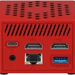 Mini PC - LEOTEC LEMPC06R, Intel N, 8 GB RAM, 128 GB SSD, HD Graphics, Windows, Rojo