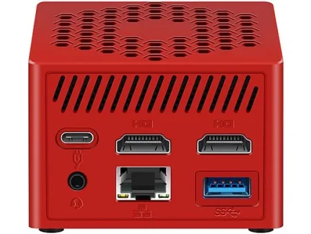 Mini PC - LEOTEC LEMPC06R, Intel N, 8 GB RAM, 128 GB SSD, HD Graphics, Windows, Rojo