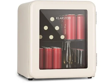 Nevera pequeña - KLARSTEIN PopLife 48, Altura 47,50 cm, Crema Vintage