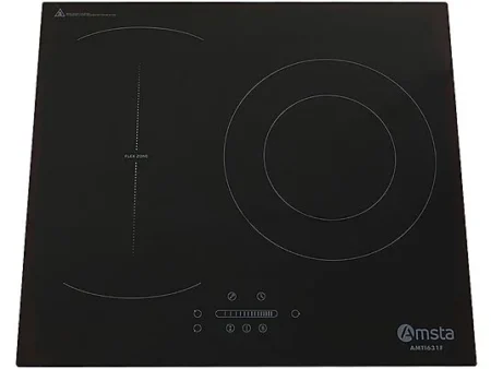 Placa de Inducción - AMSTA AMTI631F, 3 zonas, 59 cm, Negro