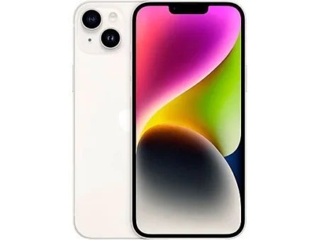 APPLE 1540190 IPHONE 14 PLUS STARLIGHT 128GB, Blanco, Móvil iOS, 128 GB, 6 GB RAM, 6,7  OLED, Ceramic Shield, Recubrimiento oleofóbico, Anti-huellas, Chip A15 Bionic, 4325 mAh