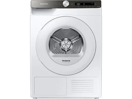Secadora bomba de calor - SAMSUNG DV80T5220TT, Bomba de calor, 8 kg, 14 programas, Blanco