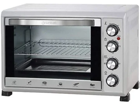 Horno de sobremesa - GRUNKEL Horno eléctrico multifunción de sobremesa de 38L - HR-38SILVER - 2000W - Gris, 2000 W, 38 l, Plata