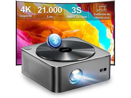 Proyector - ULTIMEA Apollo P40-Proyector con Auto Enfoque y Auto-Corrección Trapezoidal 6D, 4K Cine en Casa, 1.920 x 1.080 Pixel, 100000 h, Full-HD, Negro