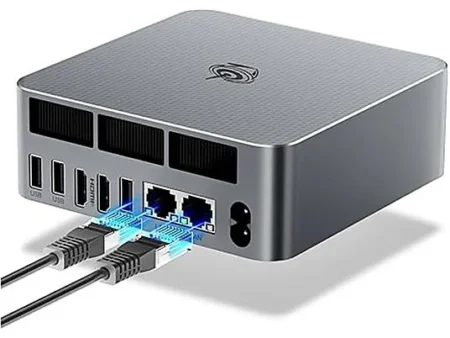 Mini Pc - Beelink EQR6 Gaming, AMD Ryzen 7 6800U processor turbo 4.9GHz 8C16T L2 16MB cache, 32 GB RAM, 1000 GB SSD, Radeon™ 680M, Windows 11 Pro, Gris