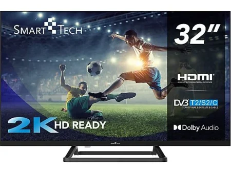 TV LED 32" - SMART TECH 32HN01V3, HD, DVB-T2 (H.265), Negro