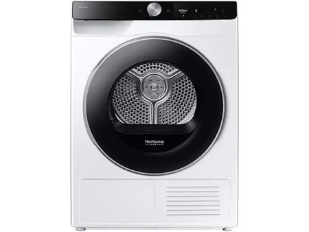 Secadora bomba de calor - SAMSUNG DV90T6240LK, Bomba de calor, 9 kg, 16 programas, Blanco