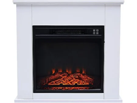 Chimenea eléctrica - PURLINE CHE-610, 2000 W, Blanco