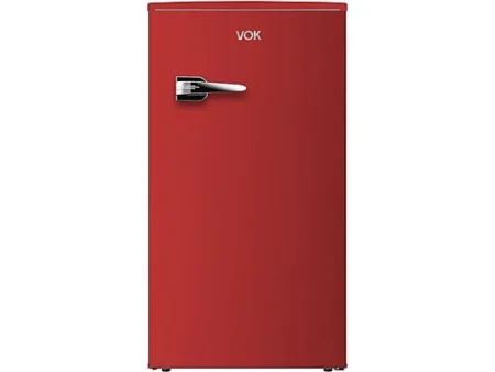 Nevera pequeña - VOK EVR-85RDER, R600a, Altura 84 cm, Rojo