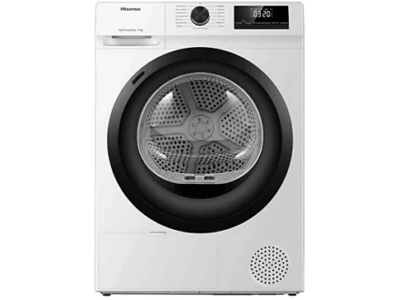 Secadora bomba de calor - HISENSE DHQE800BW2 , 1 kg, 16 programas, Blanco
