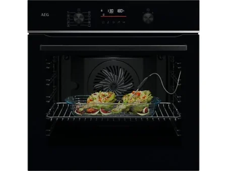 Horno a vapor - AEG Serie 5000 V5PBA521AB, Integrable, Pirolítico, 71 l, 595 mm, Negro