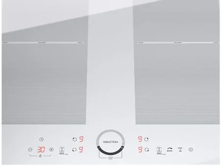 Placa de inducción - KLARSTEIN Delicatessa 70 Flex, 4 zonas, 72 cm, Blanco
