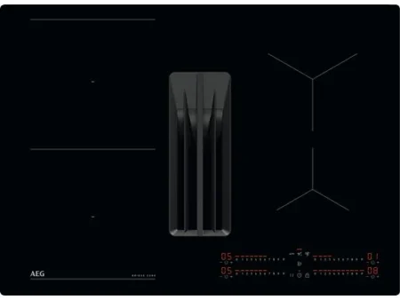 Placa de inducción - AEG Serie 6000 Flex XT TCH74B01FB, 7350 W, Convección, Negro