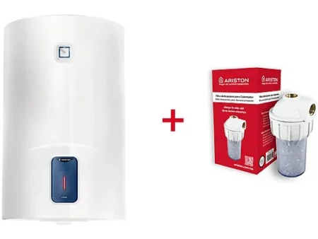 Termo Eléctrico - LYDOS R 80 V ES EU + KIT POLIF ARISTON, 80 l, Blanco