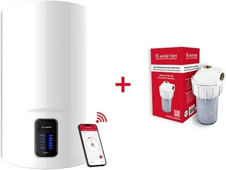Termo Eléctrico - LYDOS WIFI 80 V 1,5K EU + KIT POLIF ARISTON, 80 l, Blanco