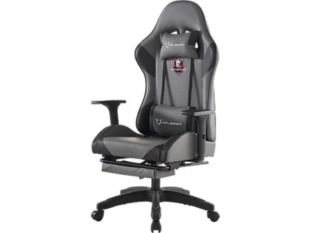 Silla gaming - FOXSPORT DJ05, reposabrazos 3D (ajustable en altura, anchura y profundidad), hasta 200 kg, Negro