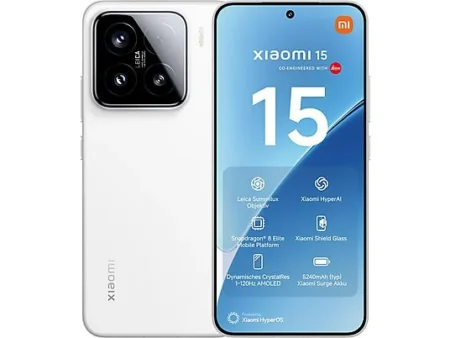 XIAOMI 15, Blanco, Móvil HyperOS, 512 GB, 12 GB RAM, 6,36 " AMOLED CrystalRes, Snapdragon® 8 Elite, 5240 mAh