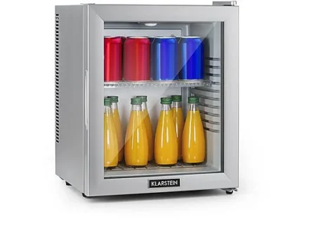 Nevera pequeña - KLARSTEIN Brooklyn 24, Altura 47 cm, Plata Metálica