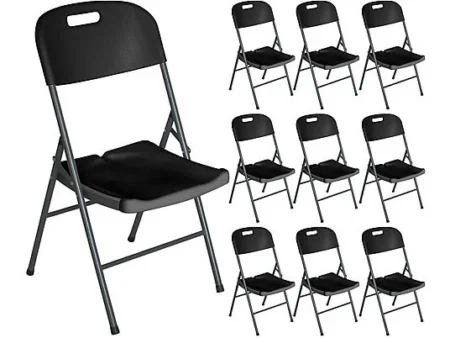 Sillas plegables - O91 P10-02779, hasta 150 kg, Negro