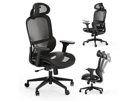 Silla de oficina - SENSE7 Neyo Black, hasta 140 kg, Negro