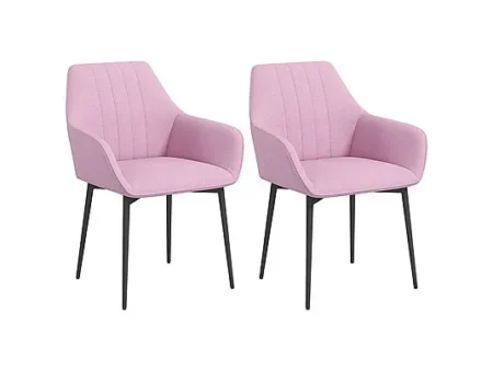 Sillas de comedor - HOMCOM 835-290V00PK, hasta 120 kg, Rosa