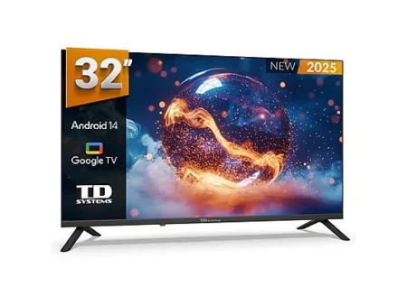 TV DLED 32" - TD SYSTEMS PRIME32C21GLE Hey Google, HD, Arm Cortex A55x4, Smart TV, DVB-T2 (H.265), Negro