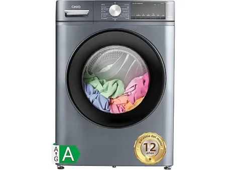 Lavadora carga frontal - CHIQ CFL100-14586IM3XA, Space PRO, Motor inverter, 1400 rpm, Programa inteligente, Función Vapor, 10 kg, 1400 rpm, 16 programas, Gris oscuro
