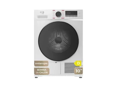 Secadora bomba de calor - EVVO S10 D, 10 kg, 16 programas, Blanco