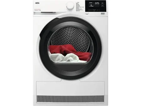 Secadora bomba de calor - AEG Serie 7000 SensiDry TR718EBOB, Blanco