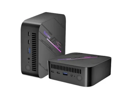 Mini PC - BLACKVIEW MP100-5825U, AMD Ryzen™ 7 5825U(Hasta 4.5GHz), 32 GB RAM, 1 TB SSD, Radeon™ RX Vega 7, Windows 11 Pro, Negra