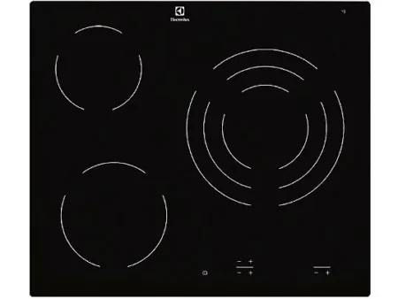 Placa vitrocerámica - Electrolux EHF6232IOK, 3 Zonas, Zona triple de 27 cm, Sin Marco, 60 cm, Negro