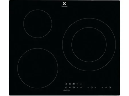 Placa inducción - Electrolux LIT60336C, Inducción, Eléctrica, 3 zonas, 60 cm, Sin marco, Negro