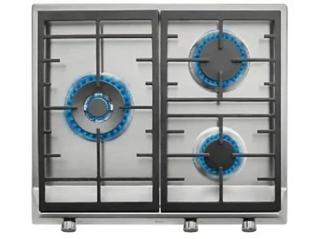 Placa de gas - Teka EX 60.1 3G AI AL DR CI BUT, 3 zonas, Gas butano, 60 cm, Acero inoxidable